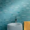 Интерьер плитки фабрики Fap коллекции Velvet выполненной в цвете Optical Blue.